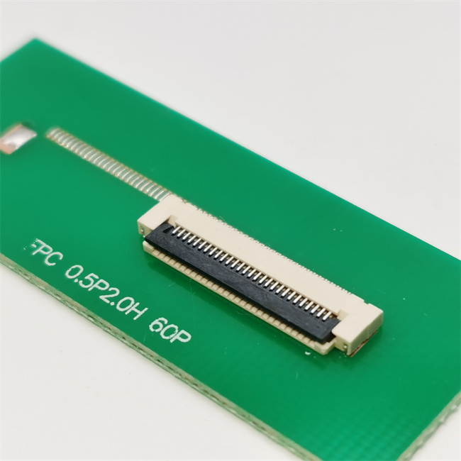 FPC0.5mm间距（1.5mm高）翻盖LOCK卡扣卧式SMT连接器
